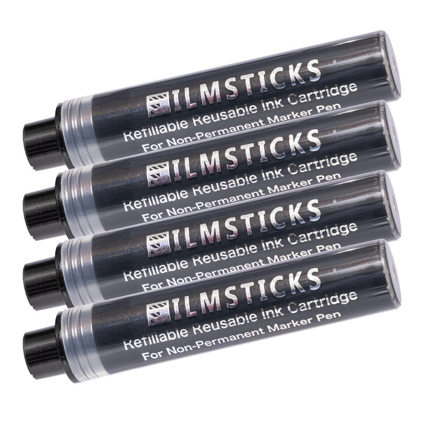 Filmsticks Ink Cartridges for Reusable Non-Permanent Marker Pen (4-Pack)
