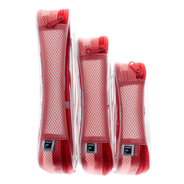1-Piece Transparent (TPU) Storage Case – Red