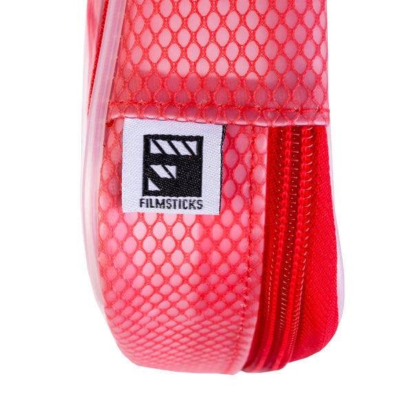 1-Piece Transparent (TPU) Storage Case – Red