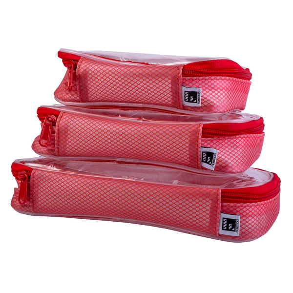 1-Piece Transparent (TPU) Storage Case – Red