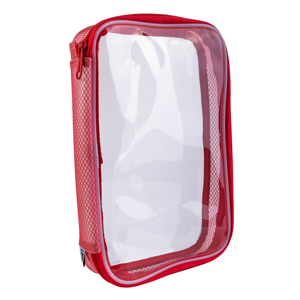 1-Piece Transparent (TPU) Storage Case – Red
