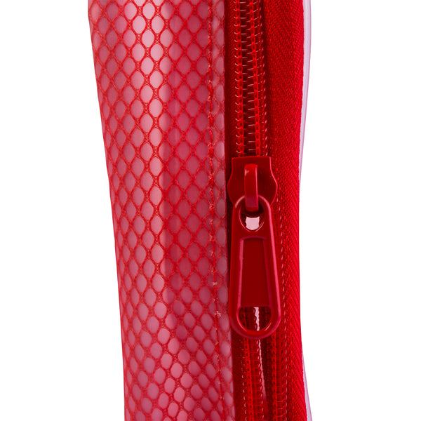 1-Piece Transparent (TPU) Storage Case – Red