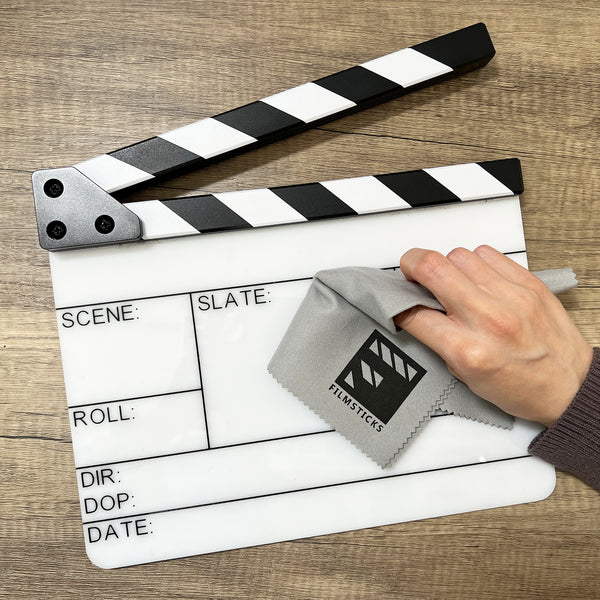 Filmsticks Microfibre Polyester Cleaning Cloth for Wiping Clean Acrylic Clapperboards