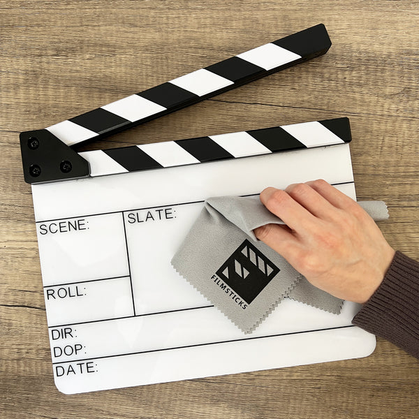 Filmsticks Microfibre Polyester Cleaning Cloth for Wiping Clean Acrylic Clapperboards