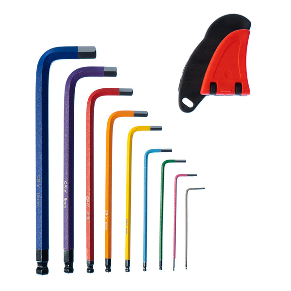 9-Piece Hex Key Allen Key Set, Chrome Vanadium Steel with Holder – Metric