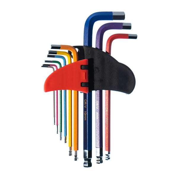 9-Piece Hex Key Allen Key Set, Chrome Vanadium Steel with Holder – Metric