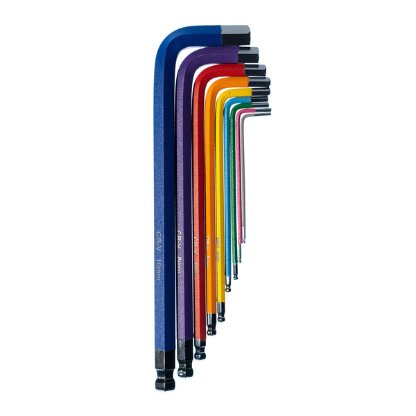 9-Piece Hex Key Allen Key Set, Chrome Vanadium Steel with Holder – Metric
