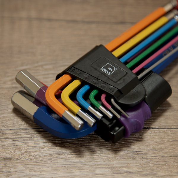 9-Piece Hex Key Allen Key Set, Chrome Vanadium Steel with Holder – Metric