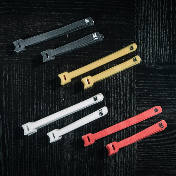 105 Reusable Hook and Loop Ties in 7 Colors 5.9 inches (15 cm)