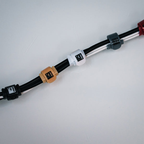 105 Reusable Hook and Loop Ties in 7 Colors 5.9 inches (15 cm)