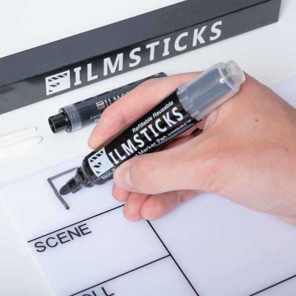 Filmsticks Reusable Non-Permanent Acrylic Board Black Marker Pen Kit