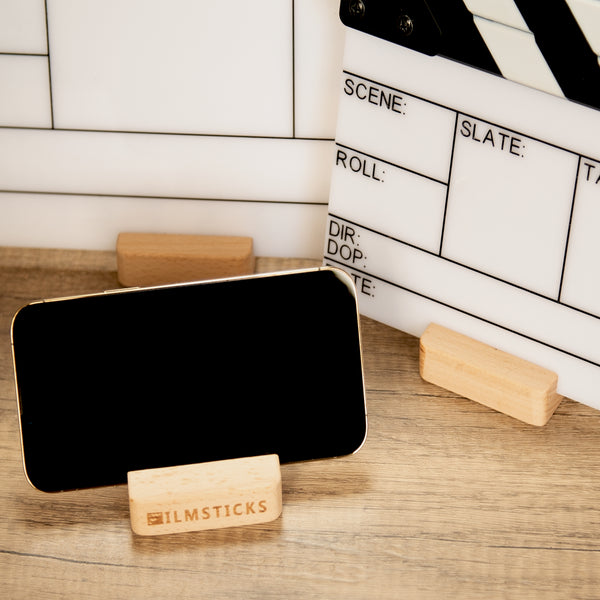Upright Holder for Clapperboards and Smartphones