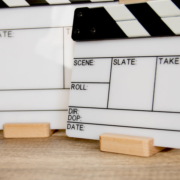 Upright Holder for Clapperboards and Smartphones