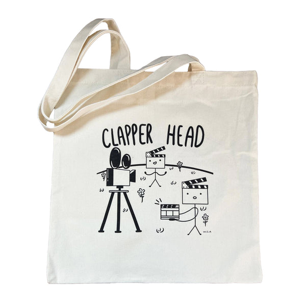 Filmsticks Clapper Head Tote Bag with Longer Carry Straps - Beige