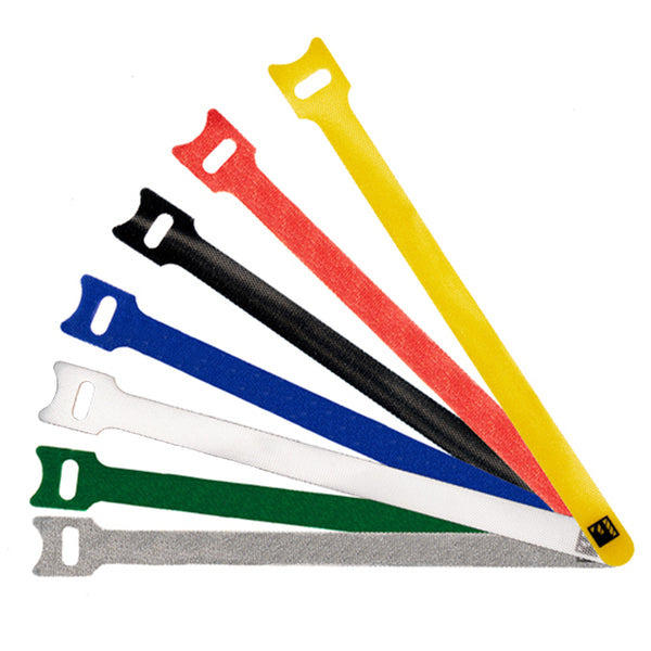 105-Piece Reusable Hook and Loop Ties in 7 Colors 9.8 inches (25 cm)