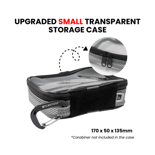 [UPGRADED] 1-Piece Transparent (TPU) Storage Case – Black